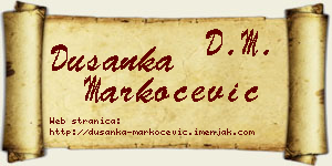 Dušanka Markočević vizit kartica